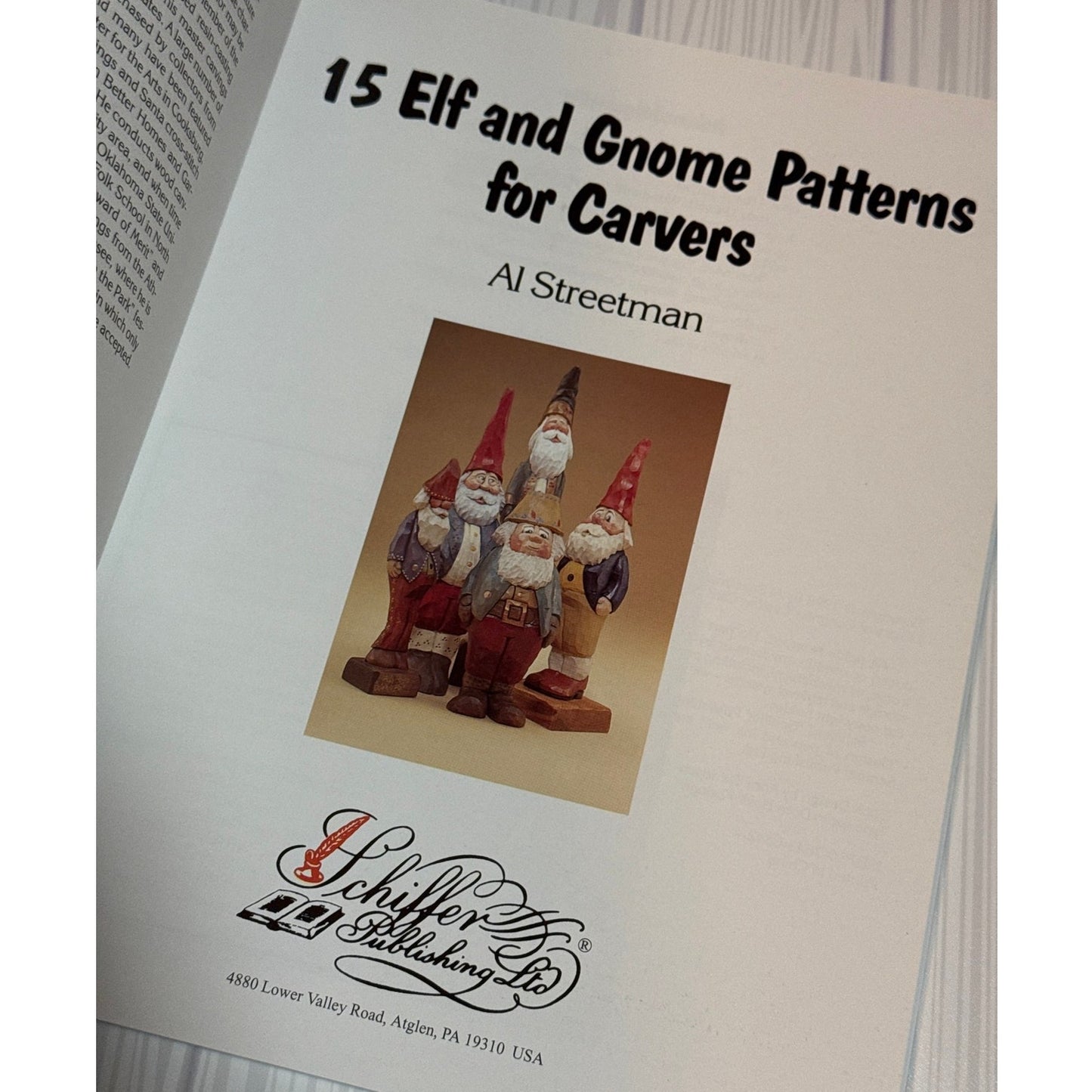 15 Elf Gnome Patterns Al Streetman Woodcarving Craft Book Schiffer Vintage DIY