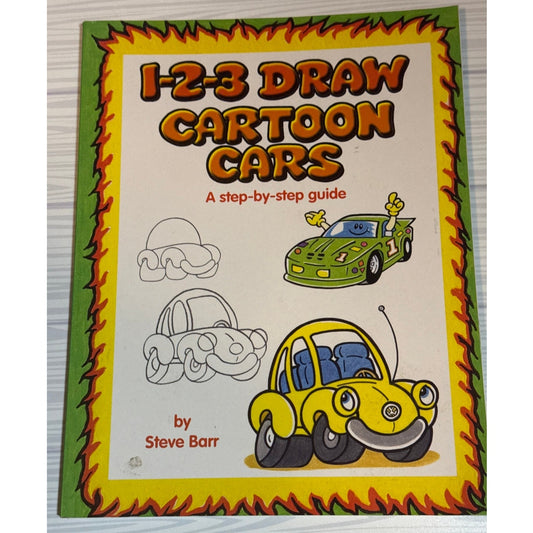 1-2-3 Draw Book Lot Steve Barr Cartoon People How to Draw Step by Step Art Kids 4 Books