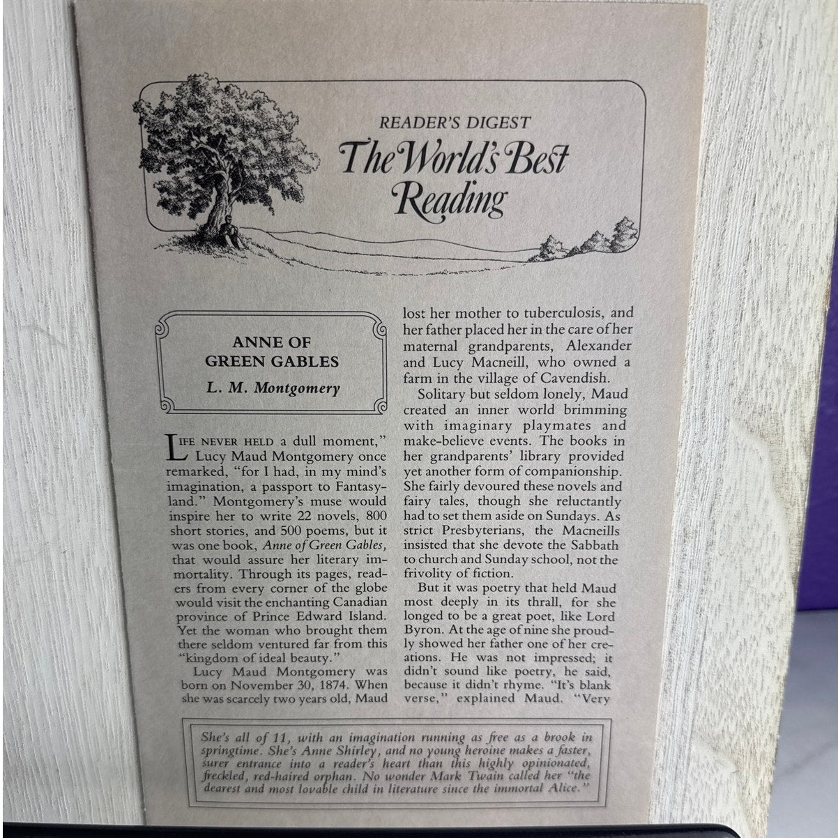 Anne of Green Gables Book Lot Readers Digest Worlds Best Reading Hardcover Treasury - Lane Creatives