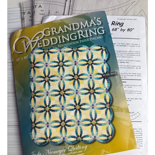 Judy Niemeyer Quiltworx Grandma's Wedding Ring Quilt Pattern Paper Piecing JNQ3 - Lane Creatives
