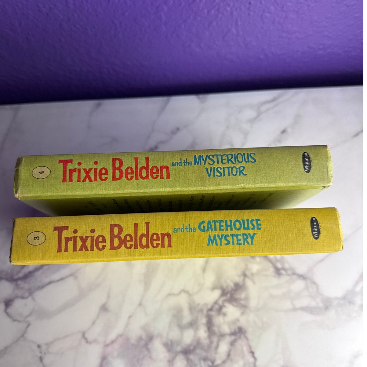 Vintage Trixie Belden Book 3-4 Lot Whitman Hardcover Mystery 1950s Cameo Edition - Lane Creatives