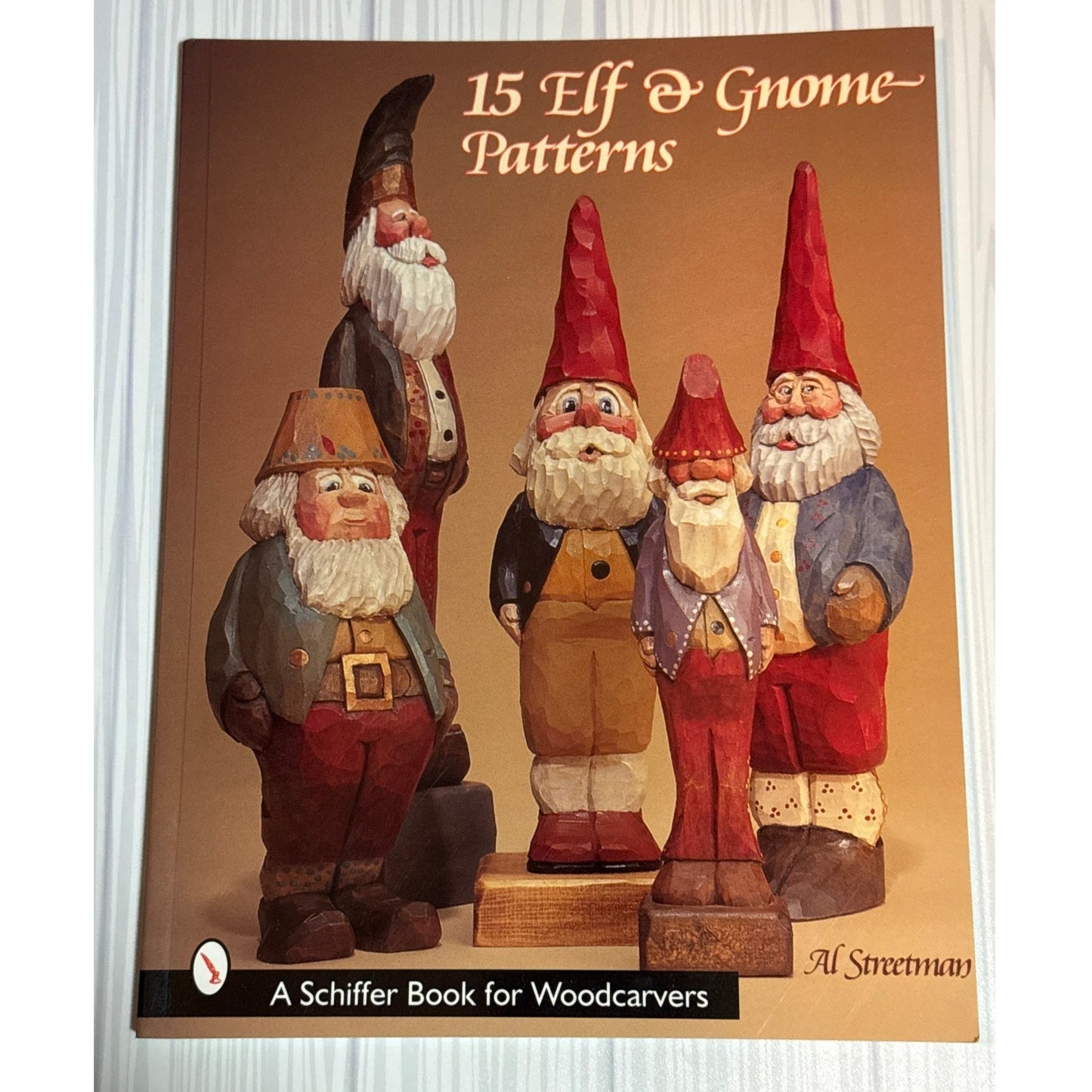 15 Elf Gnome Patterns Al Streetman Woodcarving Craft Book Schiffer Vintage DIY