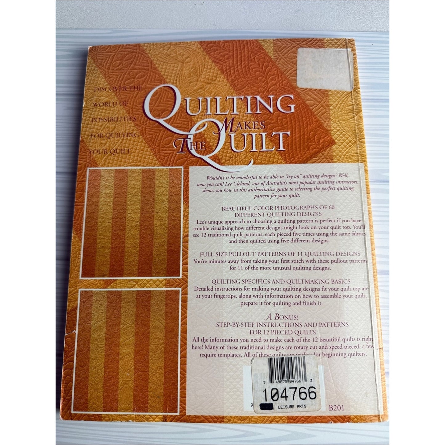 Quilting Makes the Quilt Lee Cleland Pattern Book 1994 That Patchwork Place Vtg