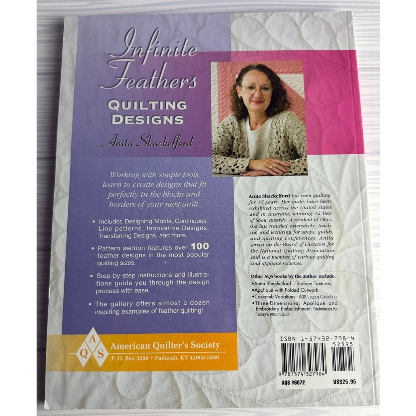 Infinite Feathers Quilting Designs Anita Shackelford Book Free-Motion Pattern AQ - Lane Creatives