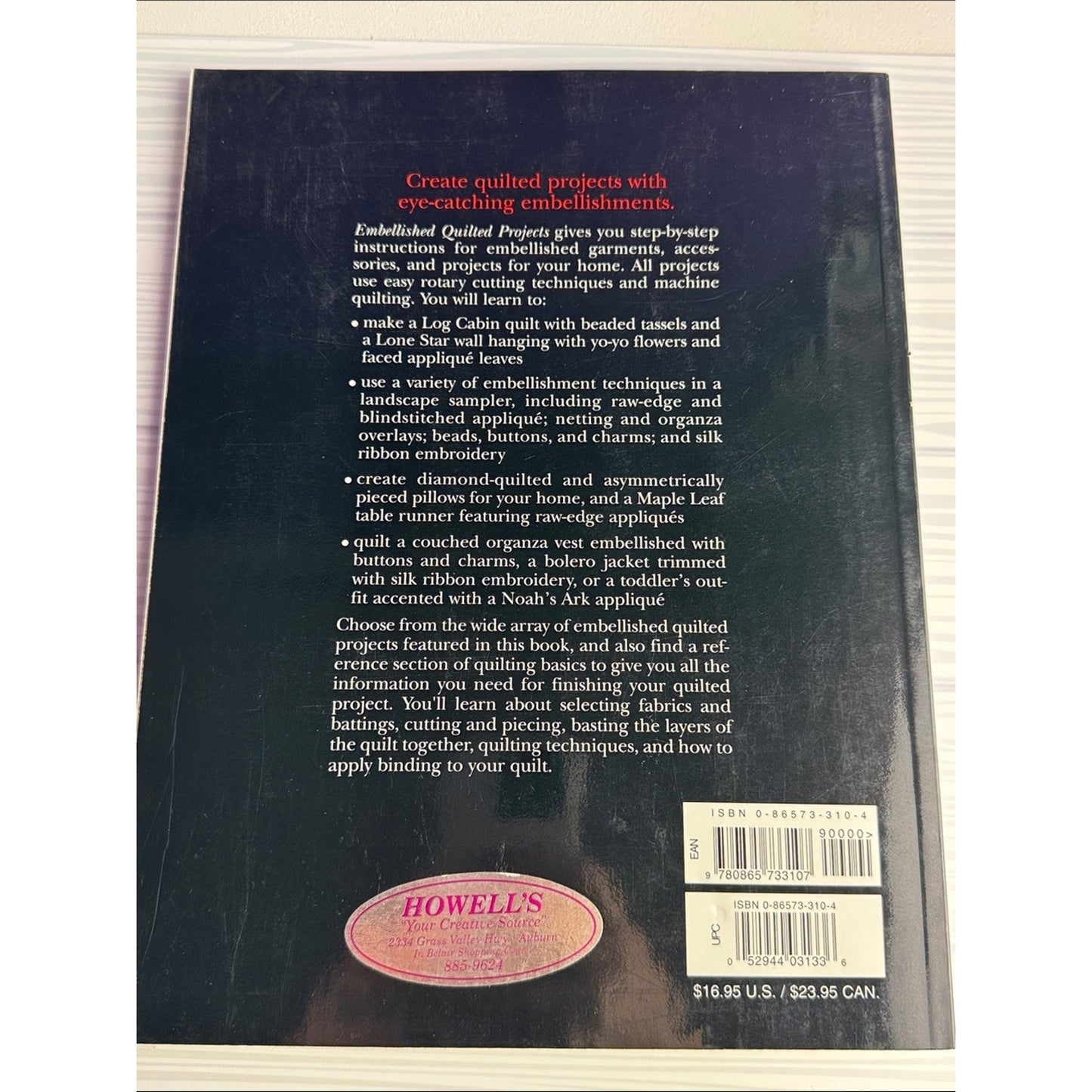 Singer Embellished Quilted Projects Sewing Reference Library Patterns 1996 VTG