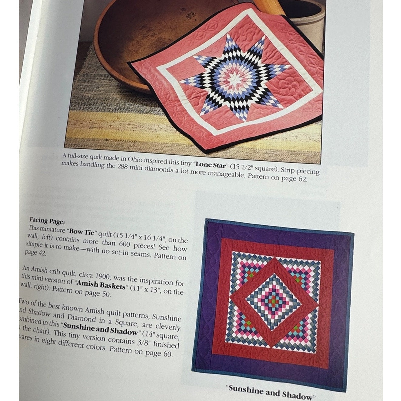 Tiny Amish Traditions Sylvia Trygg Voudrie Quilting Book Vintage Patterns Quilts - Lane Creatives