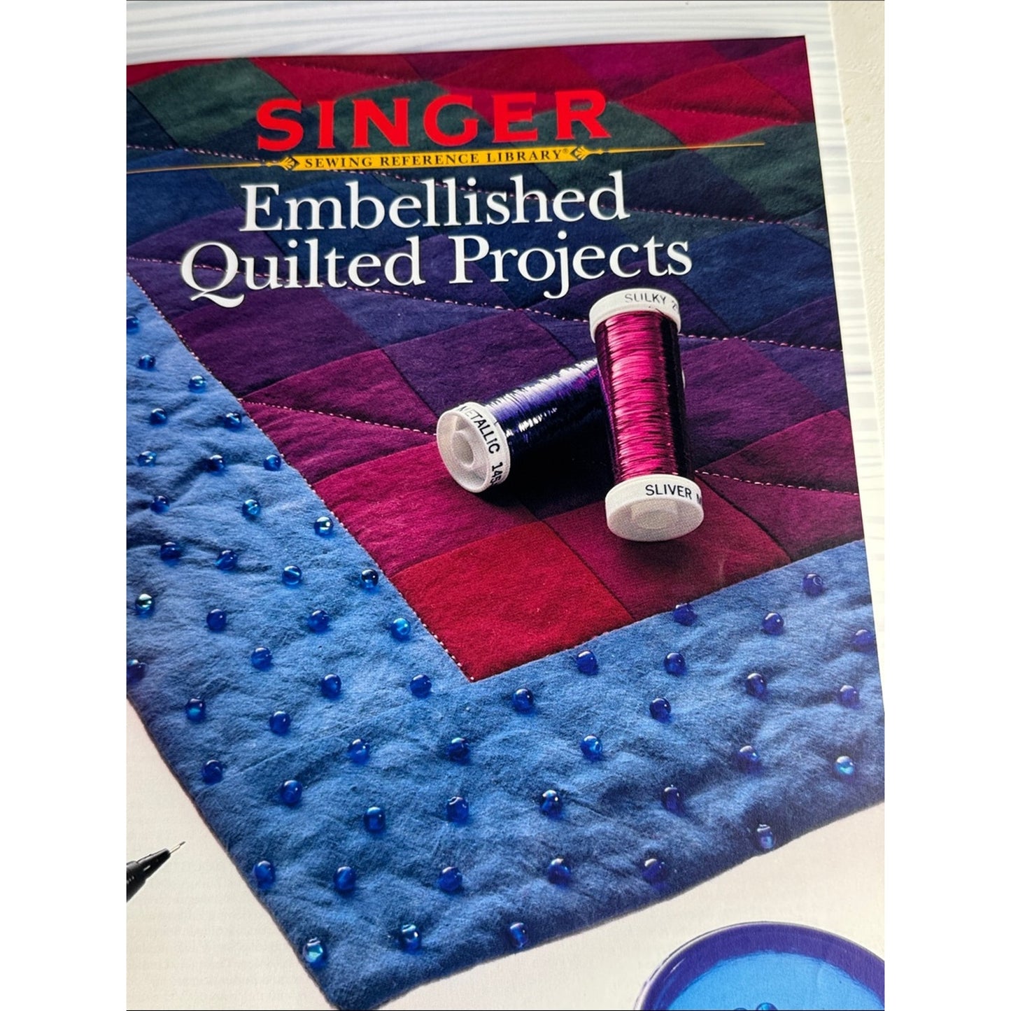 Singer Embellished Quilted Projects Sewing Reference Library Patterns 1996 VTG