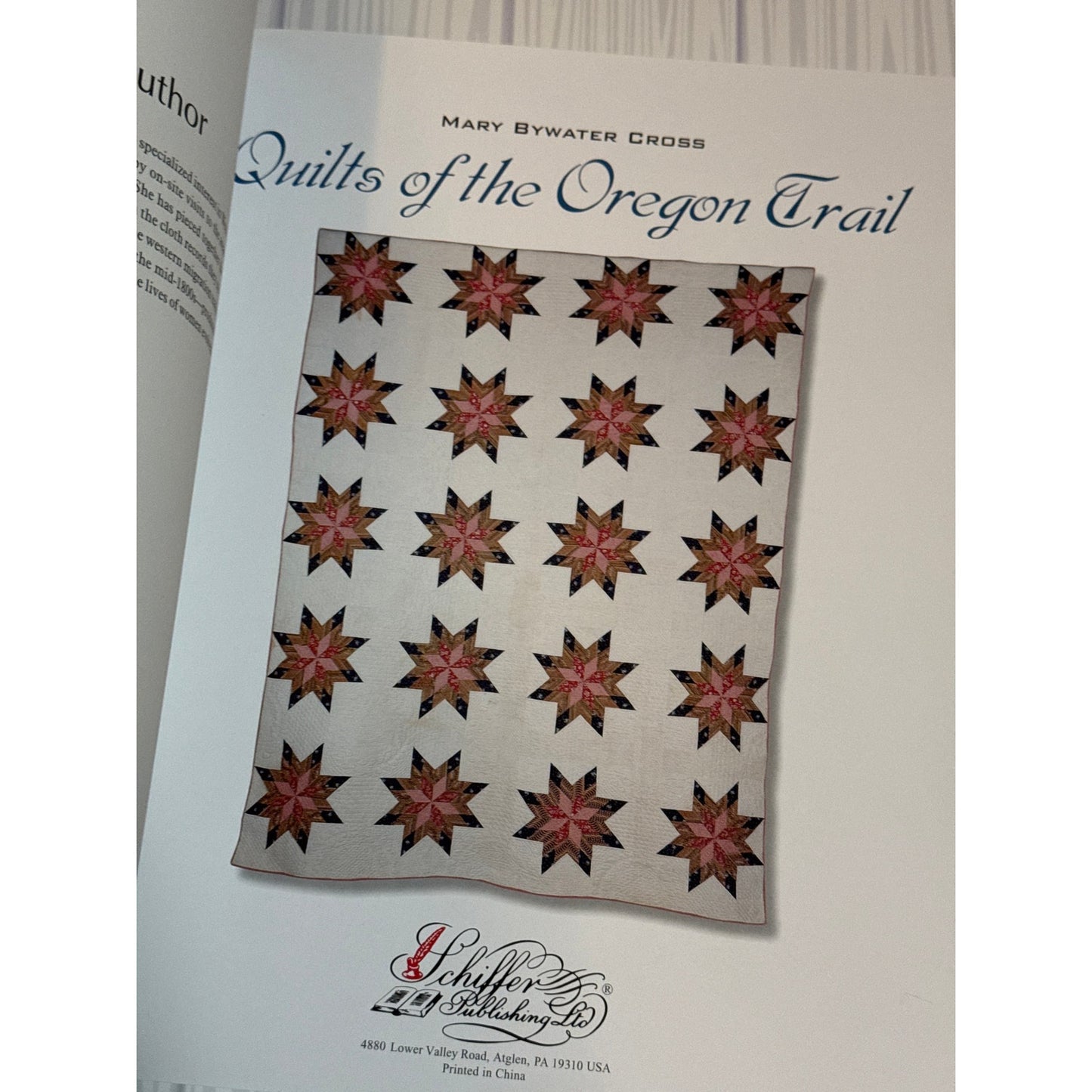 Quilts of the Oregon Trail Mary Bywater Cross Schiffer Book For Collectors