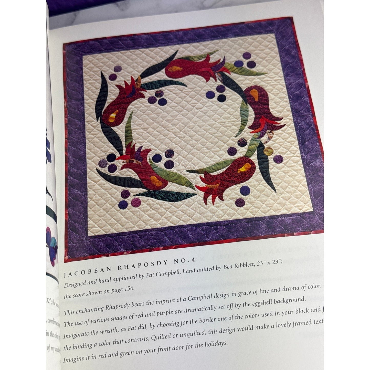 Jacobean Rhapsodies Applique Quilting Pattern Book Patricia Campbell Mimi Ayars