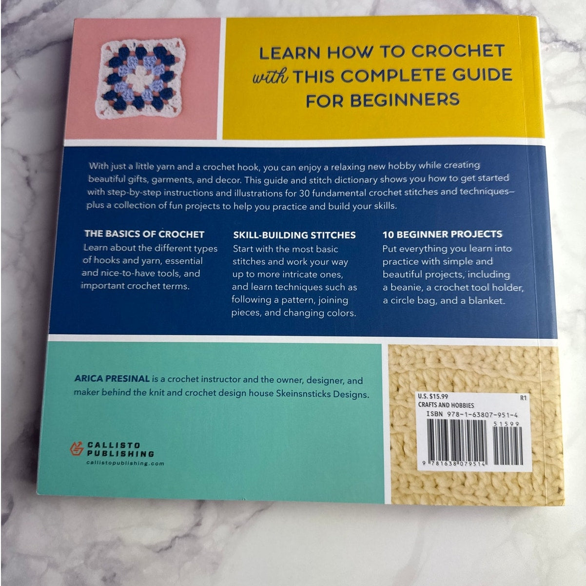 Crochet for Beginners Book Arica Presinal Stitch Dictionary Patterns Guide