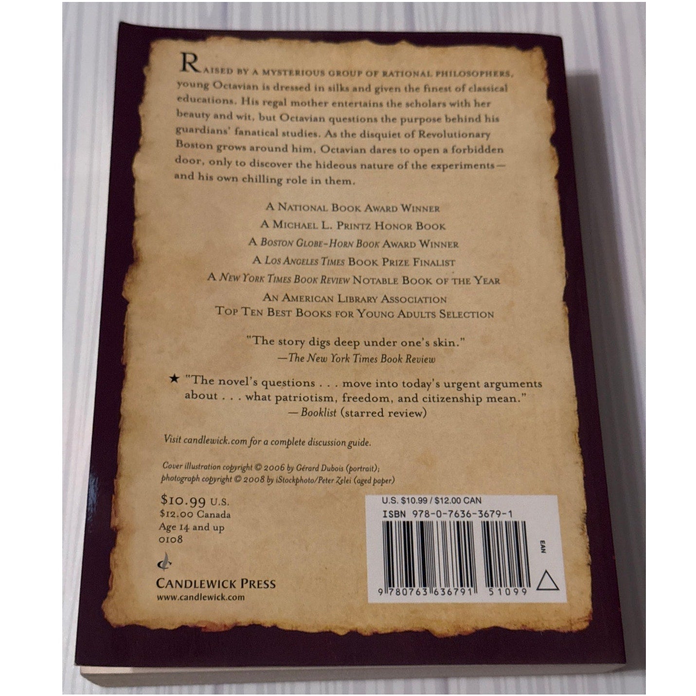 Octavian Nothing Volume 1 The Pox Party M T Anderson National Book Award Winner - Lane Creatives