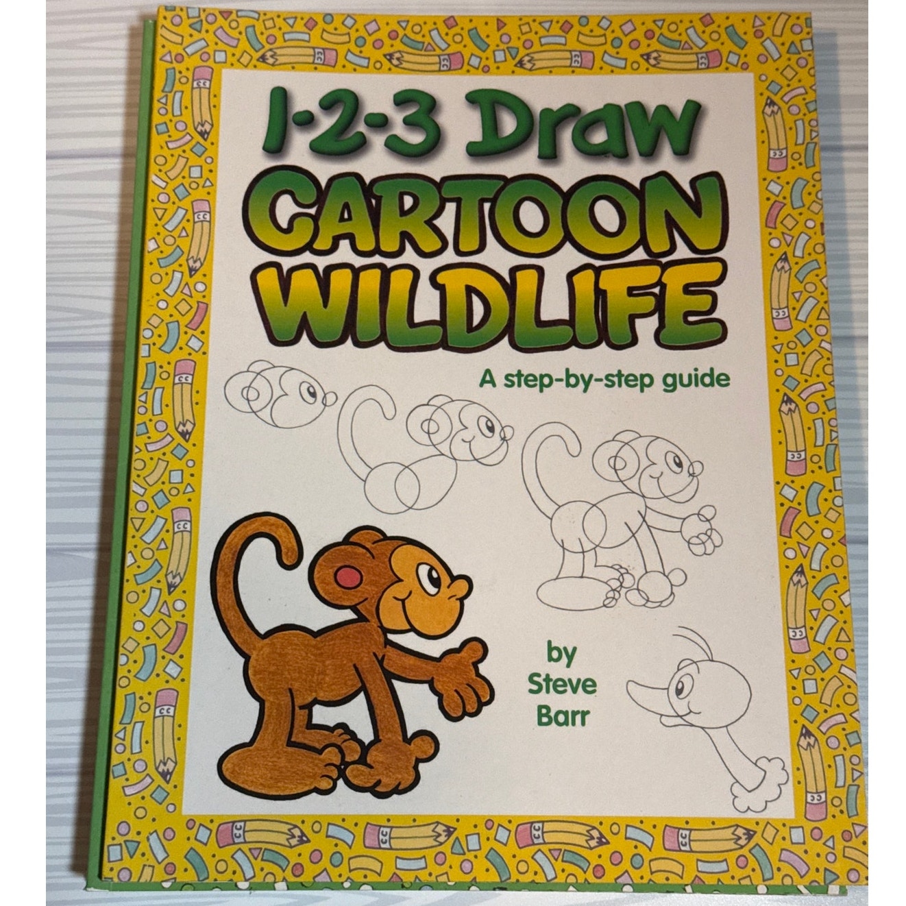 1-2-3 Draw Book Lot Steve Barr Cartoon People How to Draw Step by Step Art Kids 4 Books