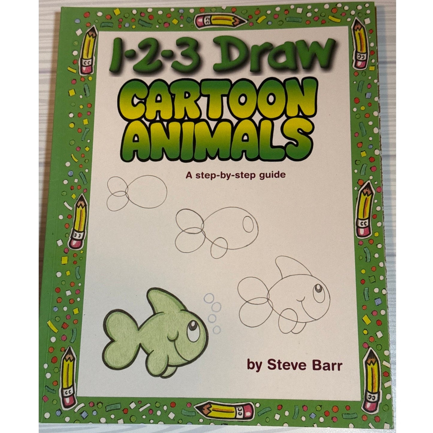 1-2-3 Draw Book Lot Steve Barr Cartoon People How to Draw Step by Step Art Kids 4 Books